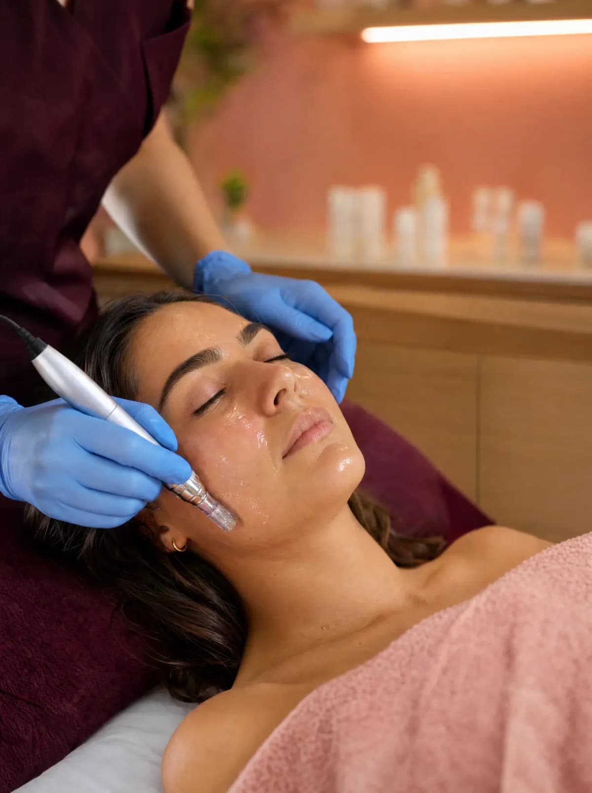 Tratament de microneedling pe obraz cu dermapen